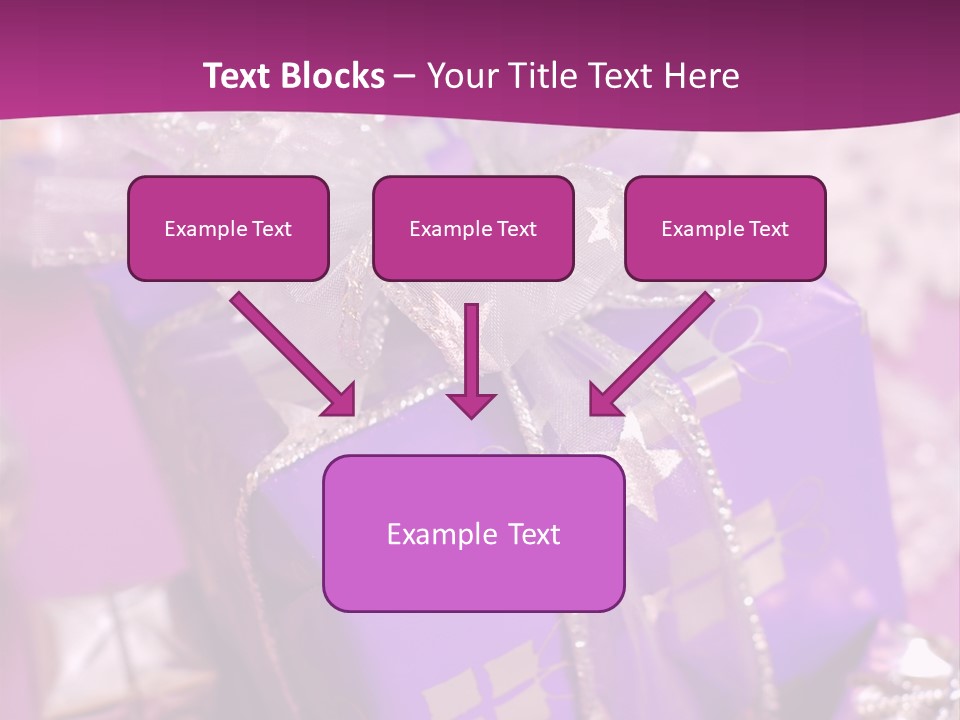 Paper Xmas Purple PowerPoint Template