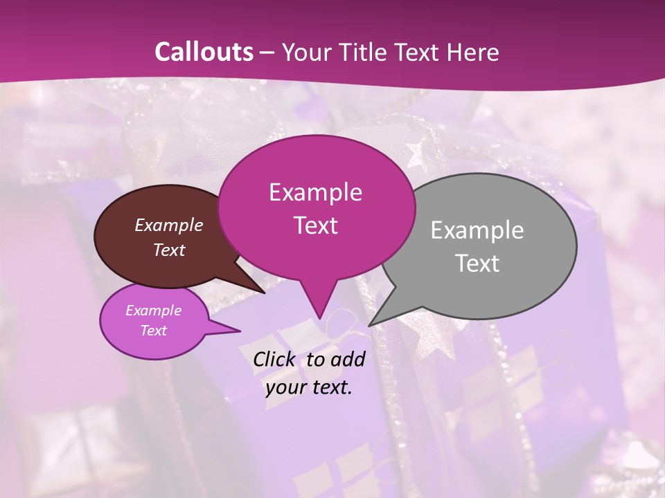 Paper Xmas Purple PowerPoint Template