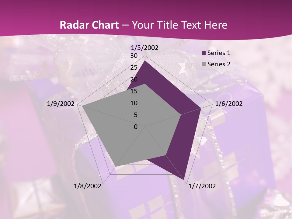 Paper Xmas Purple PowerPoint Template