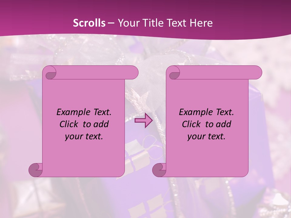 Paper Xmas Purple PowerPoint Template