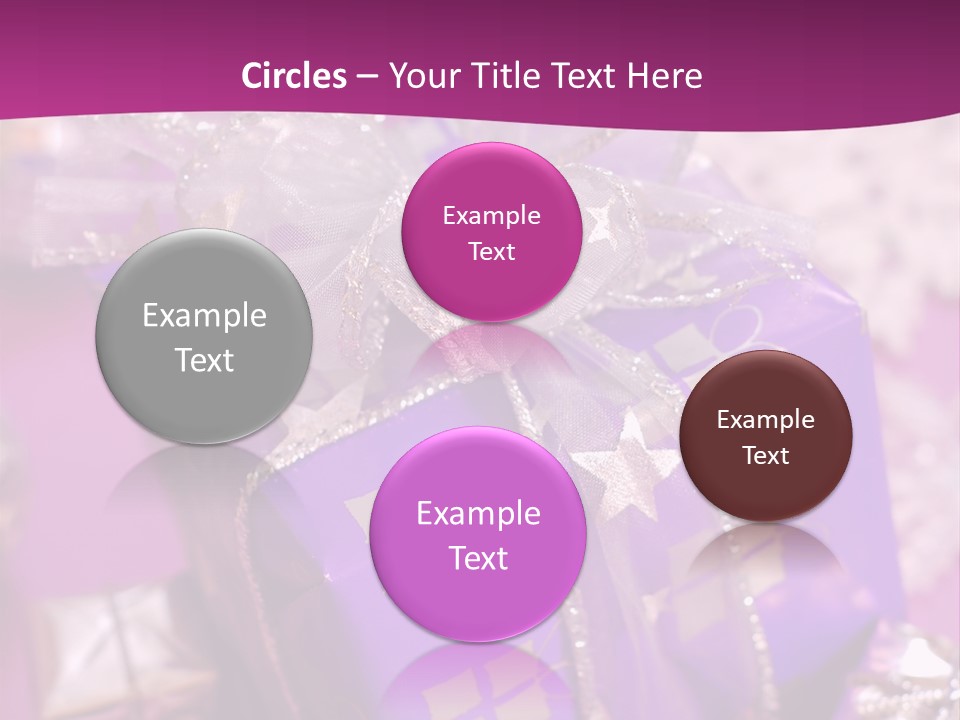 Paper Xmas Purple PowerPoint Template