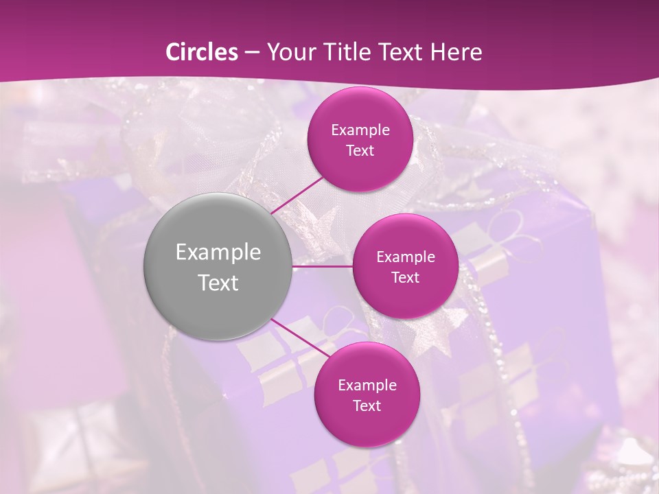 Paper Xmas Purple PowerPoint Template