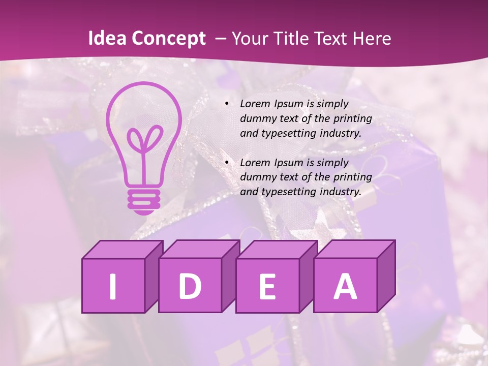 Paper Xmas Purple PowerPoint Template