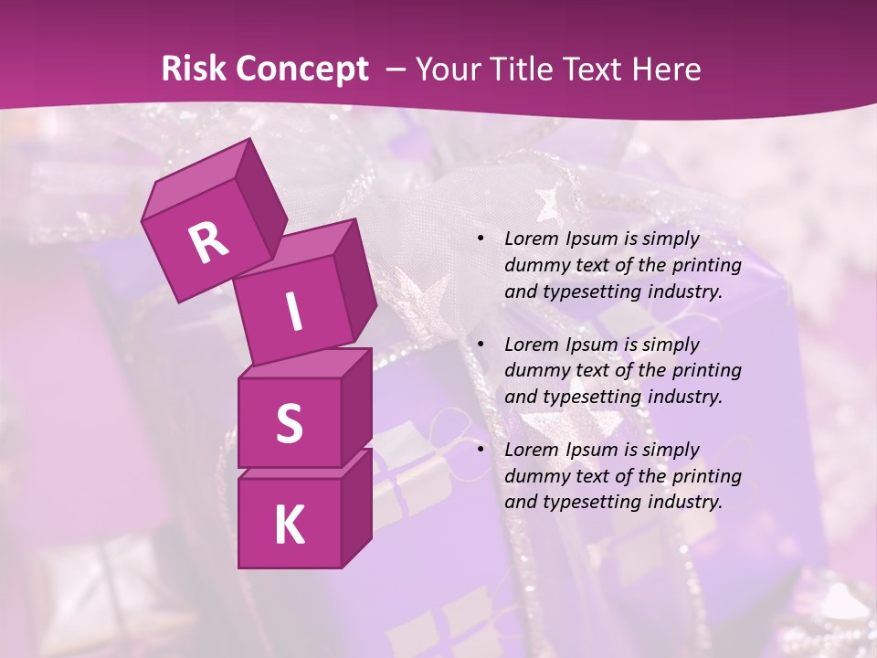 Paper Xmas Purple PowerPoint Template