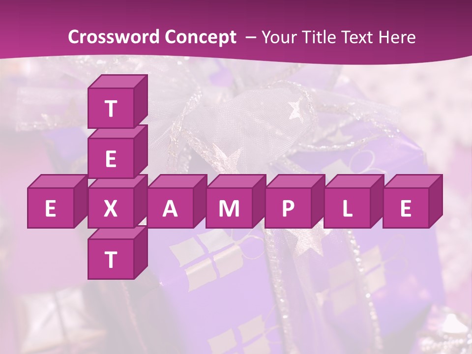 Paper Xmas Purple PowerPoint Template