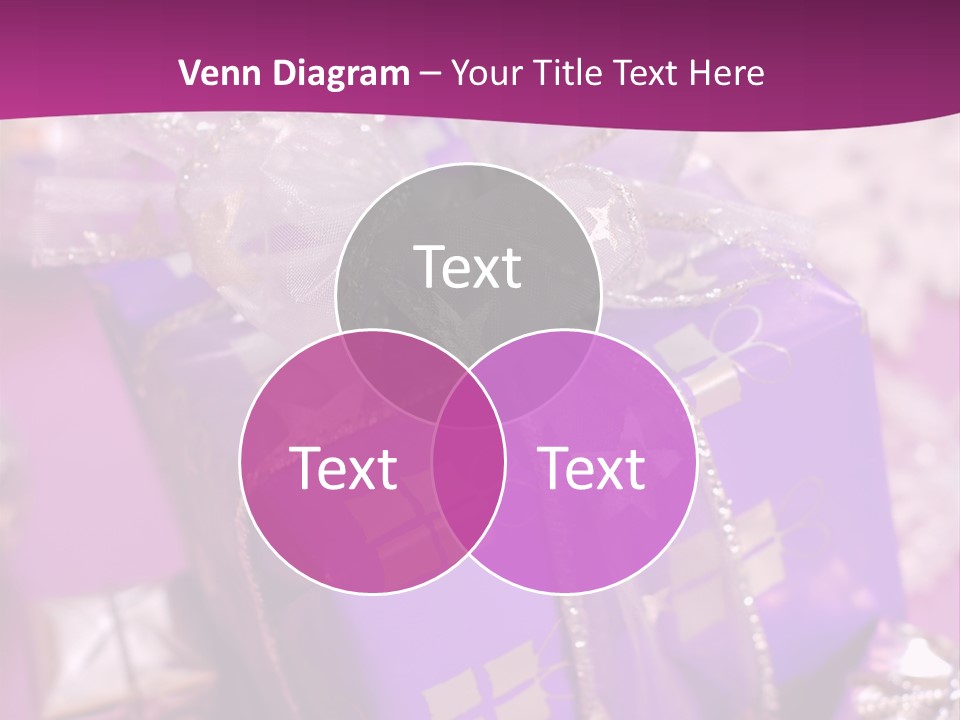 Paper Xmas Purple PowerPoint Template