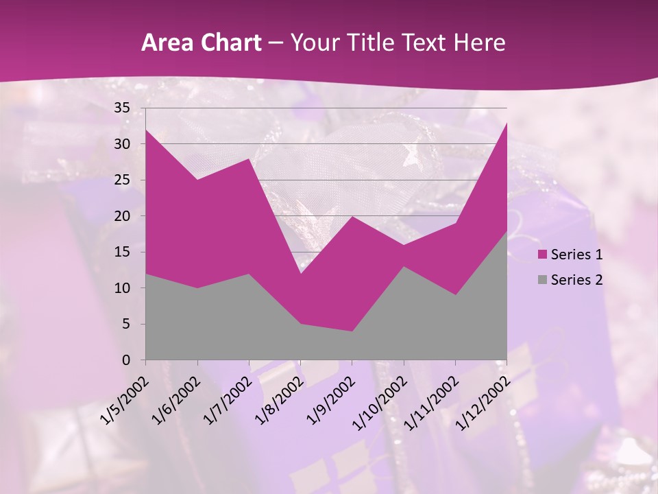 Paper Xmas Purple PowerPoint Template