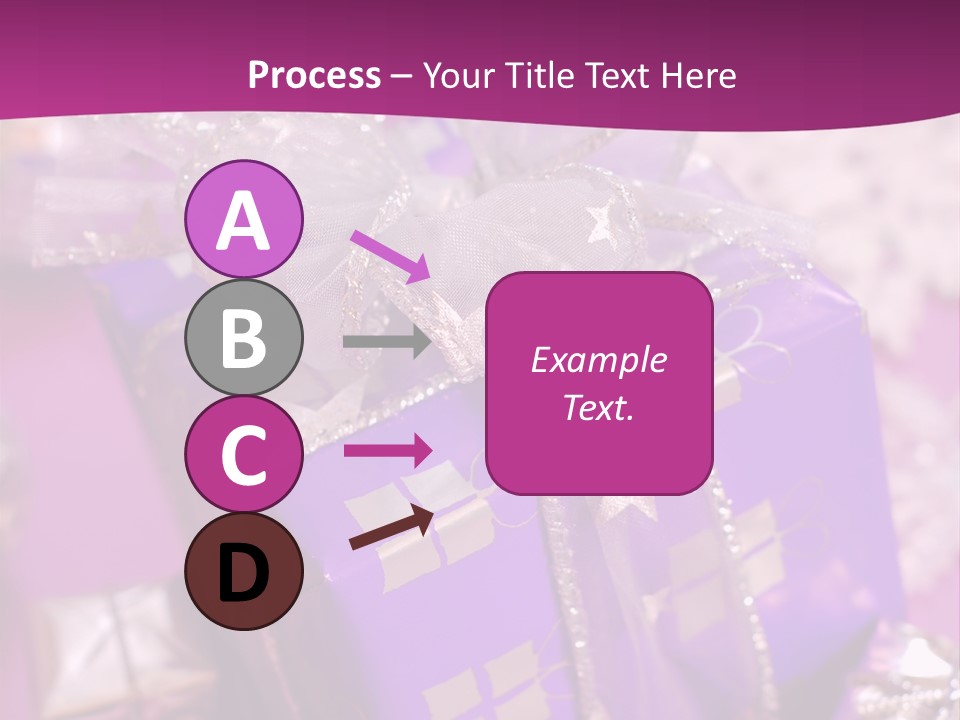 Paper Xmas Purple PowerPoint Template