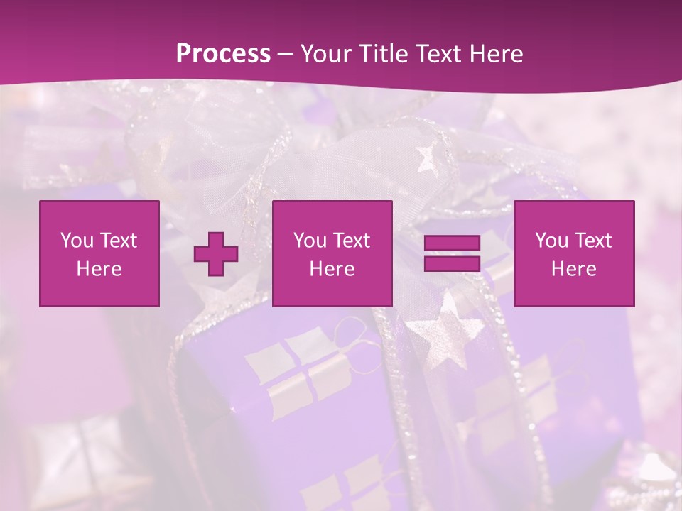 Paper Xmas Purple PowerPoint Template