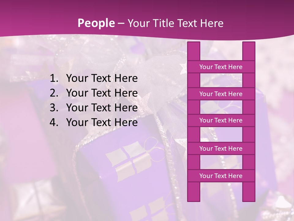 Paper Xmas Purple PowerPoint Template