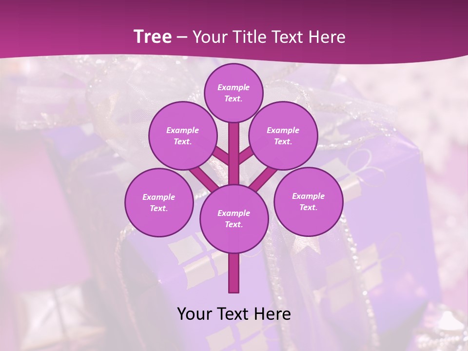 Paper Xmas Purple PowerPoint Template