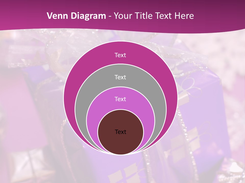 Paper Xmas Purple PowerPoint Template