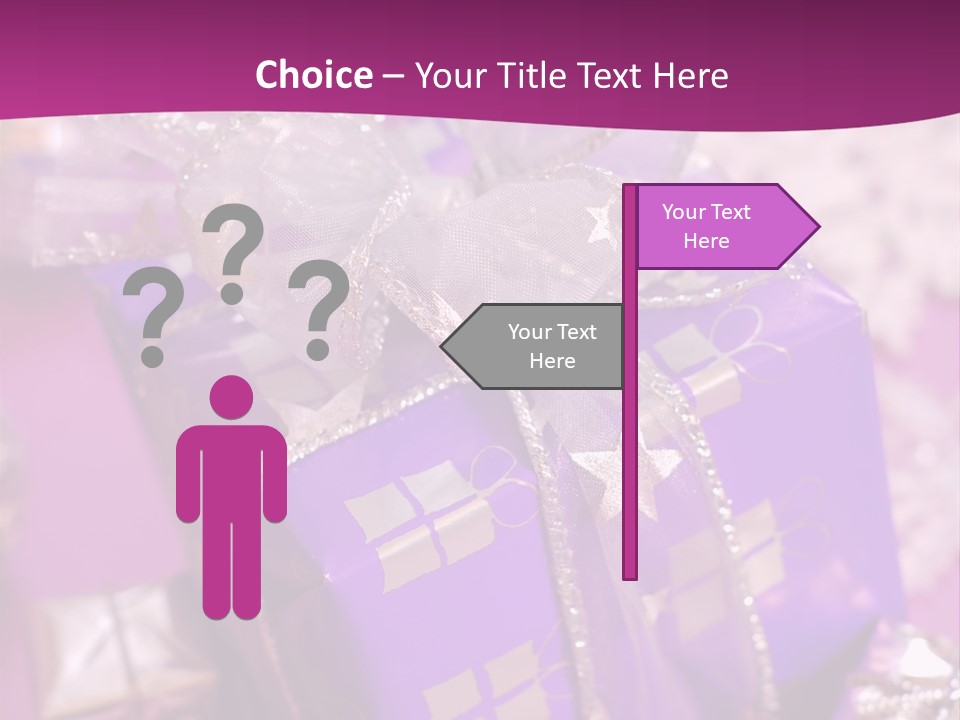 Paper Xmas Purple PowerPoint Template