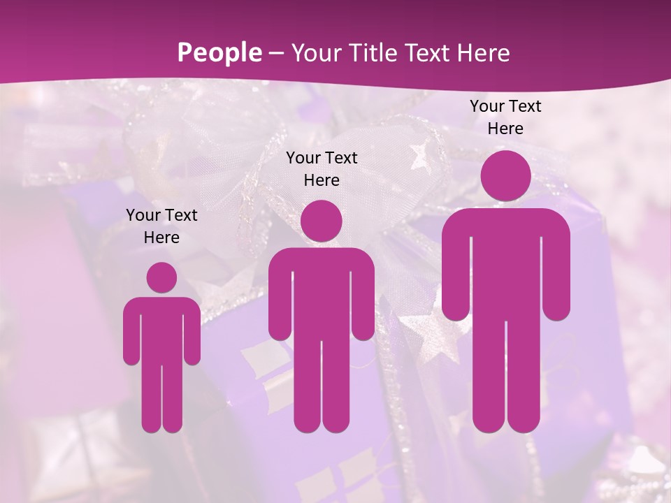 Paper Xmas Purple PowerPoint Template
