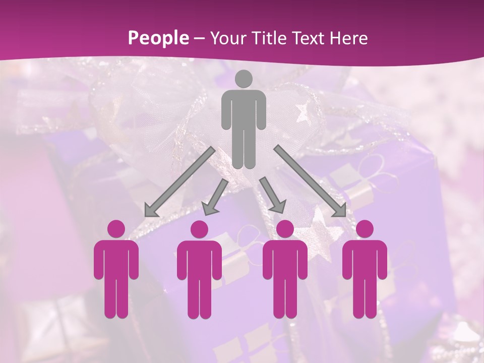 Paper Xmas Purple PowerPoint Template