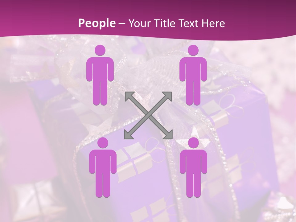 Paper Xmas Purple PowerPoint Template