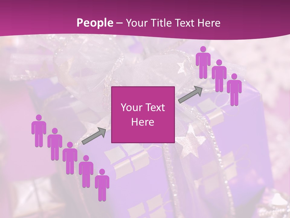 Paper Xmas Purple PowerPoint Template