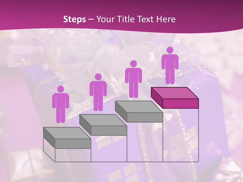 Paper Xmas Purple PowerPoint Template