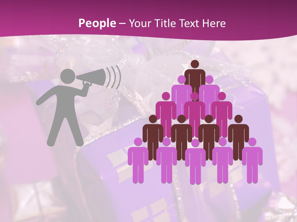 Paper Xmas Purple PowerPoint Template