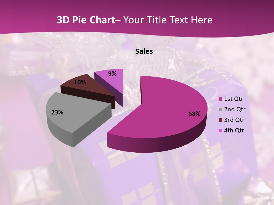 Paper Xmas Purple PowerPoint Template