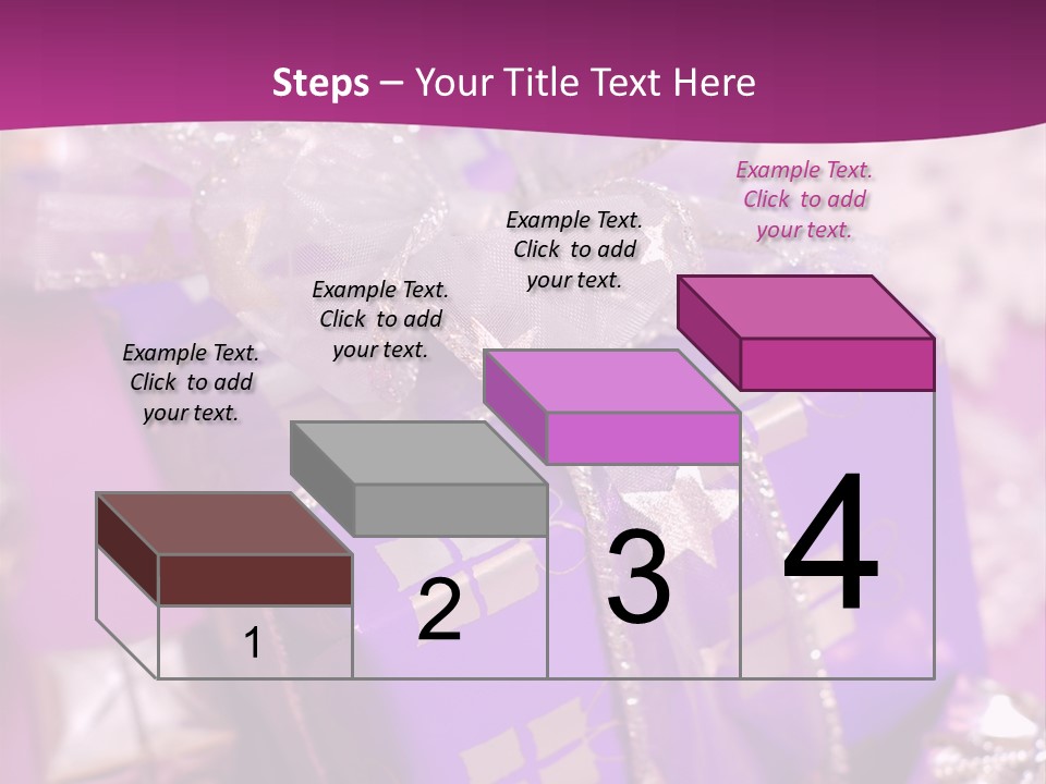 Paper Xmas Purple PowerPoint Template