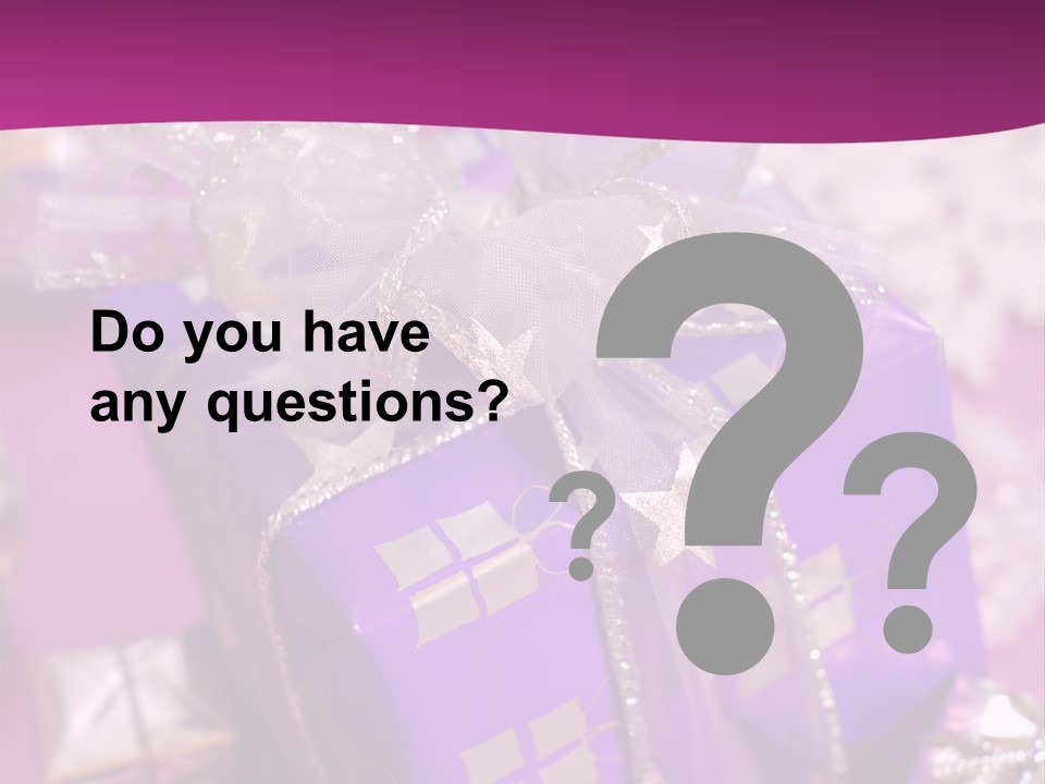 Paper Xmas Purple PowerPoint Template