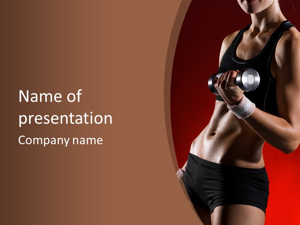 Fit Woman Body PowerPoint Template
