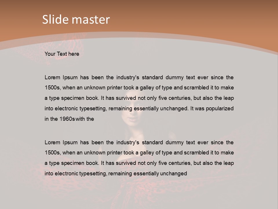 Woman In Red Dress PowerPoint Template