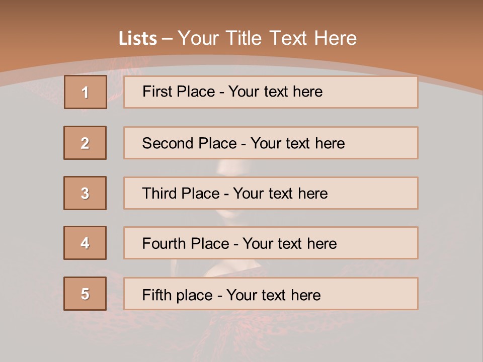 Woman In Red Dress PowerPoint Template