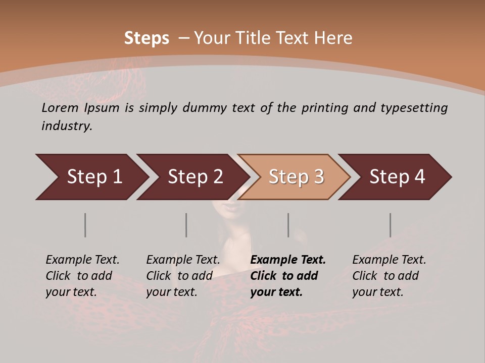 Woman In Red Dress PowerPoint Template