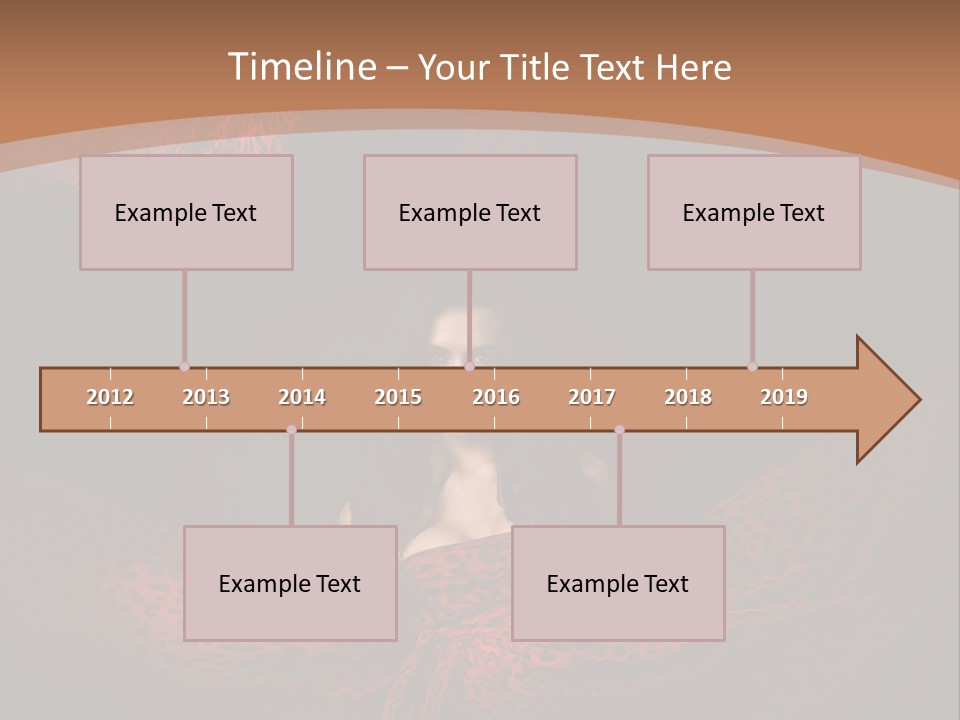 Woman In Red Dress PowerPoint Template