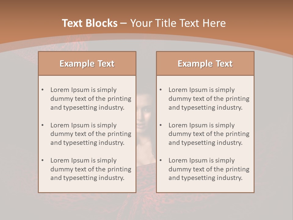 Woman In Red Dress PowerPoint Template