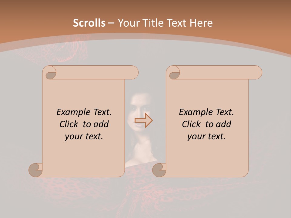 Woman In Red Dress PowerPoint Template