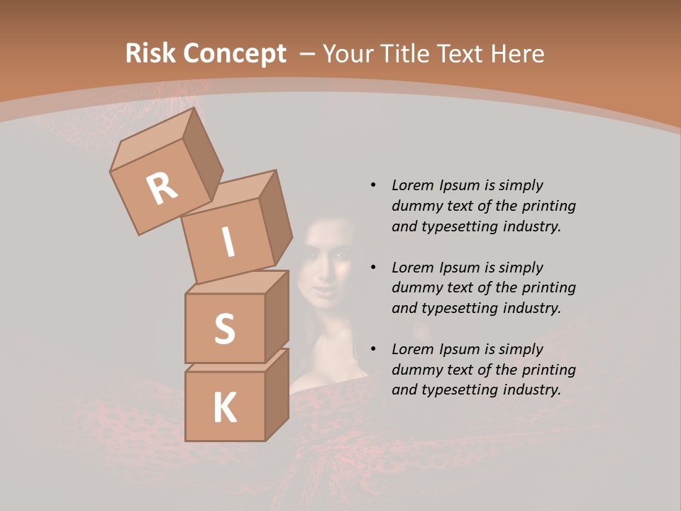 Woman In Red Dress PowerPoint Template