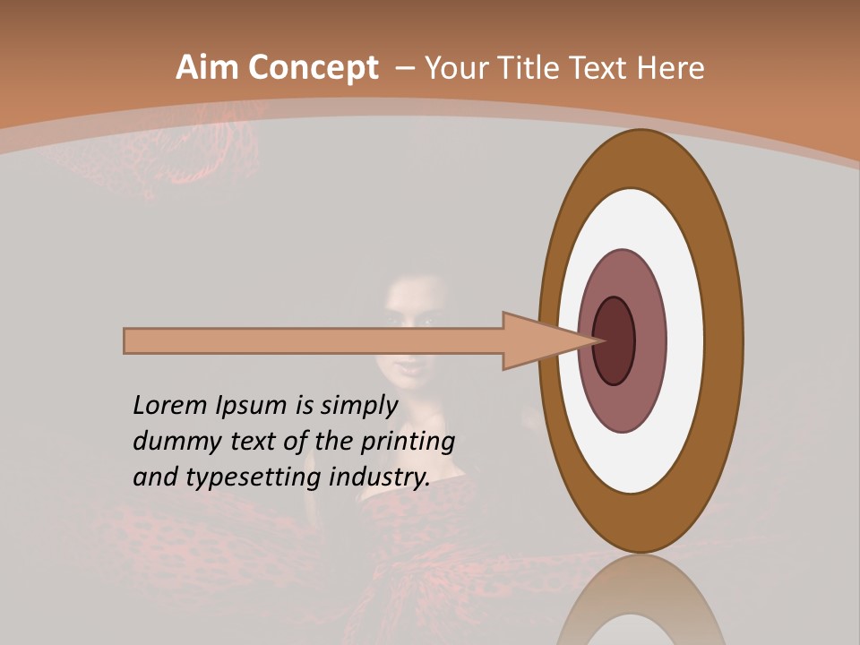 Woman In Red Dress PowerPoint Template