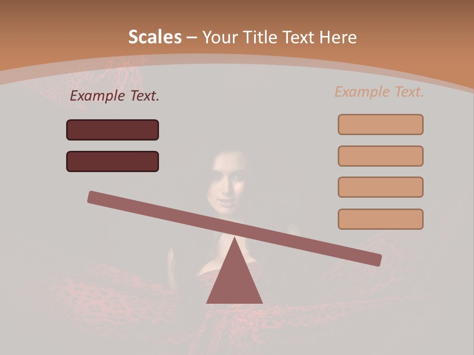 Woman In Red Dress PowerPoint Template