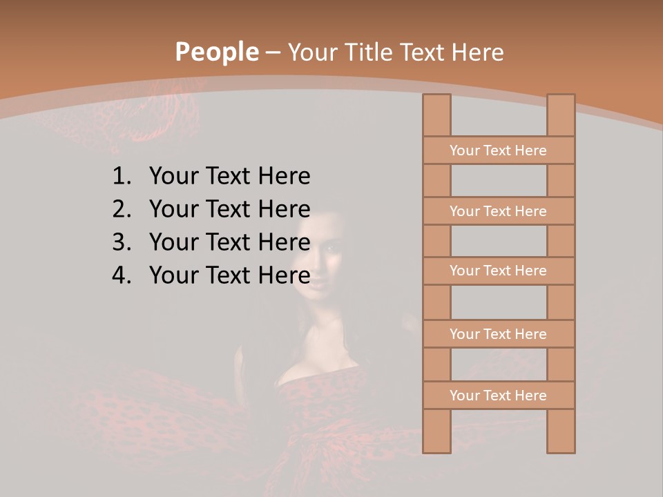 Woman In Red Dress PowerPoint Template