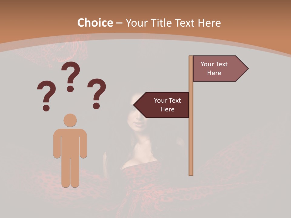 Woman In Red Dress PowerPoint Template