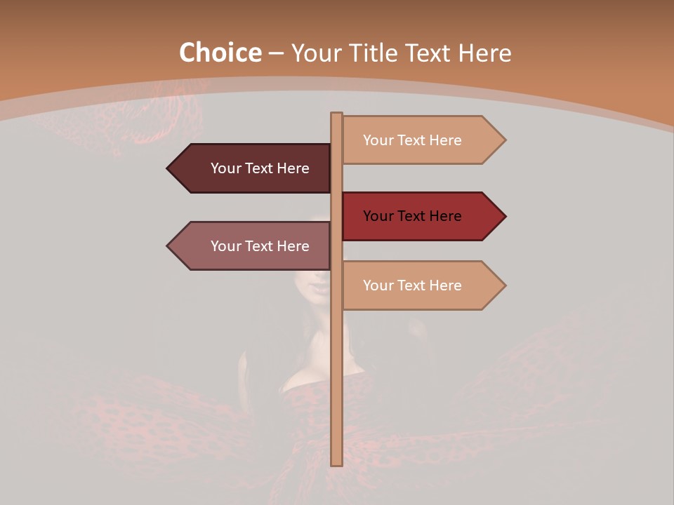 Woman In Red Dress PowerPoint Template