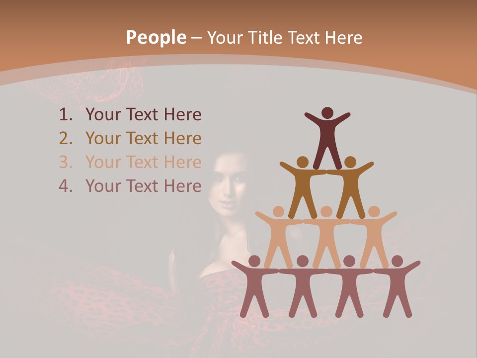 Woman In Red Dress PowerPoint Template