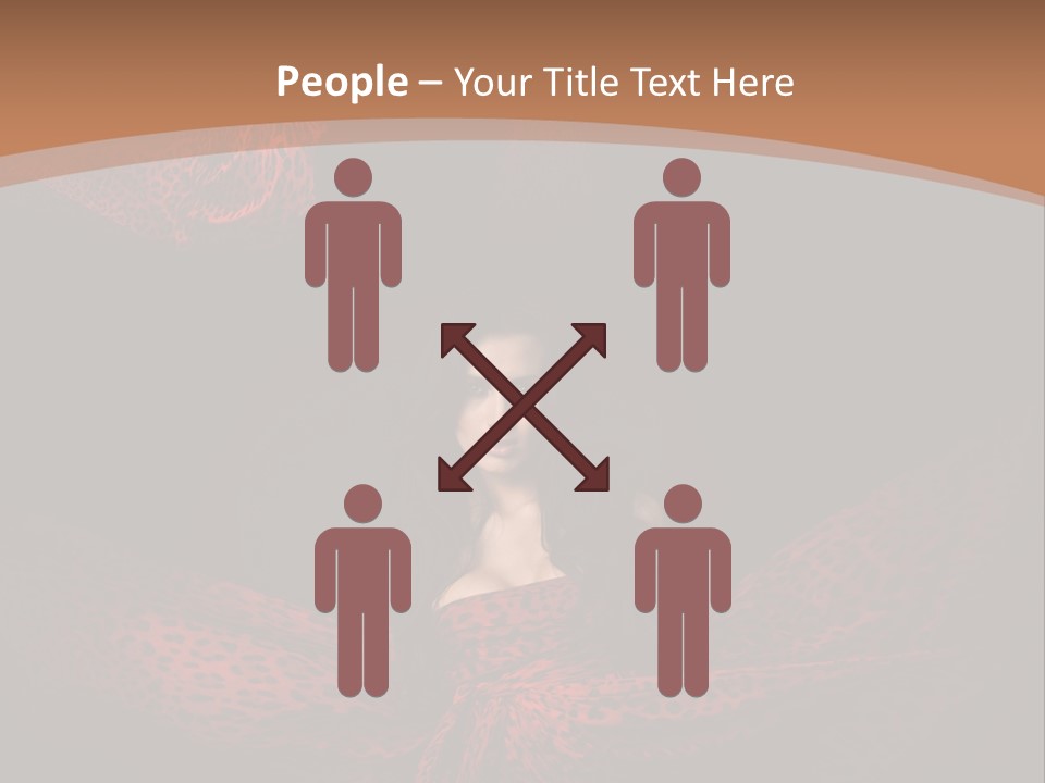 Woman In Red Dress PowerPoint Template