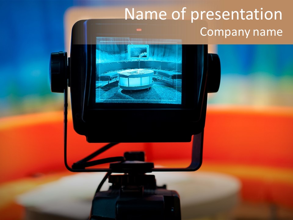 Video Camera Viewfinder PowerPoint Template