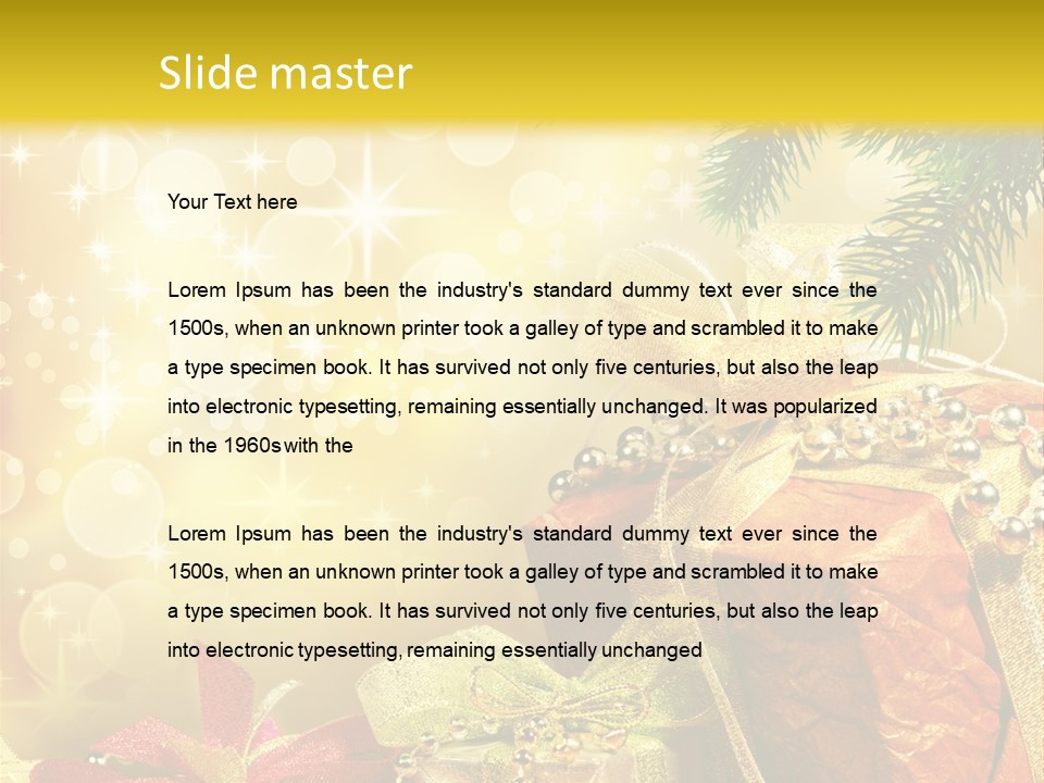 Christmas Presents Background PowerPoint Template