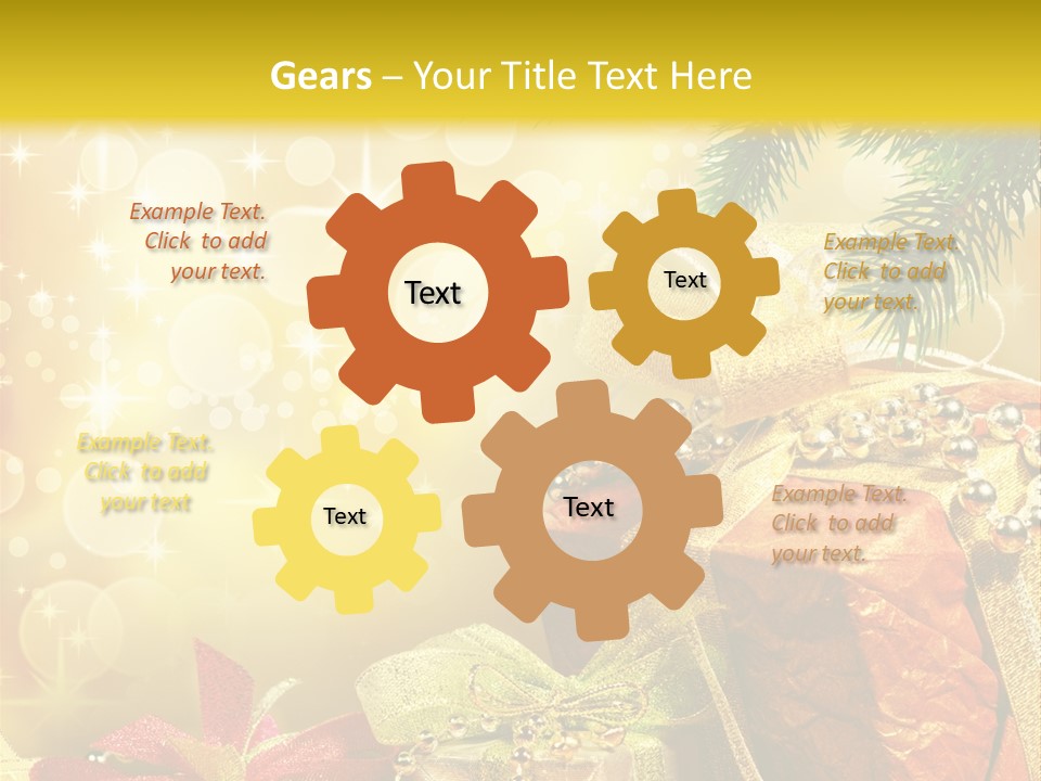 Christmas Presents Background PowerPoint Template