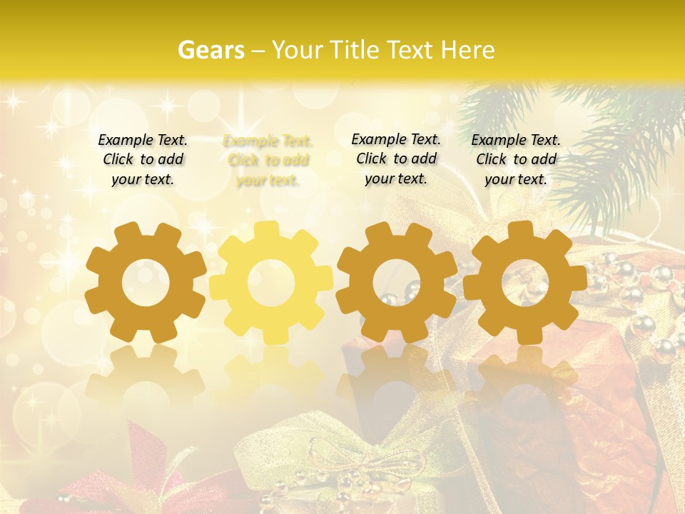 Christmas Presents Background PowerPoint Template