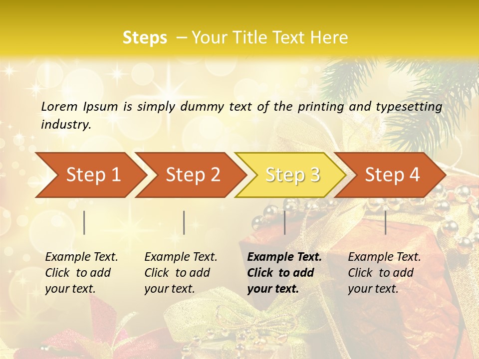 Christmas Presents Background PowerPoint Template