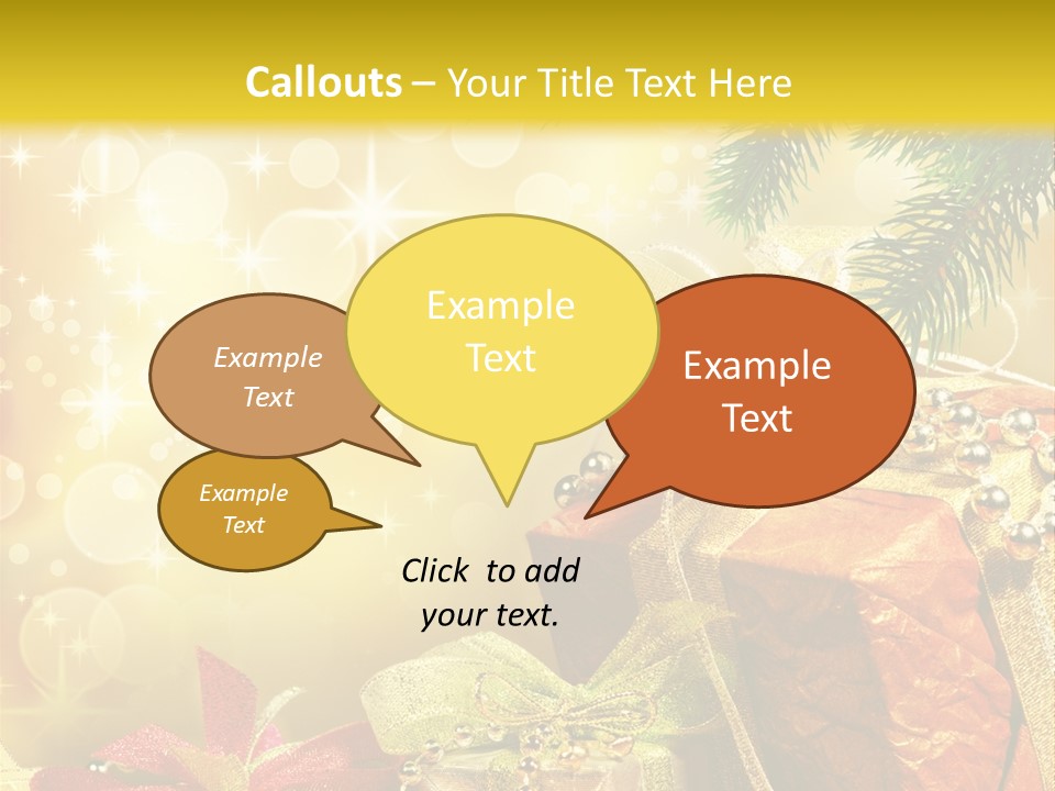 Christmas Presents Background PowerPoint Template