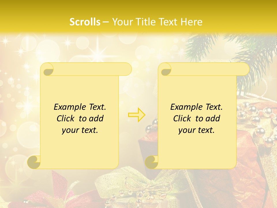 Christmas Presents Background PowerPoint Template