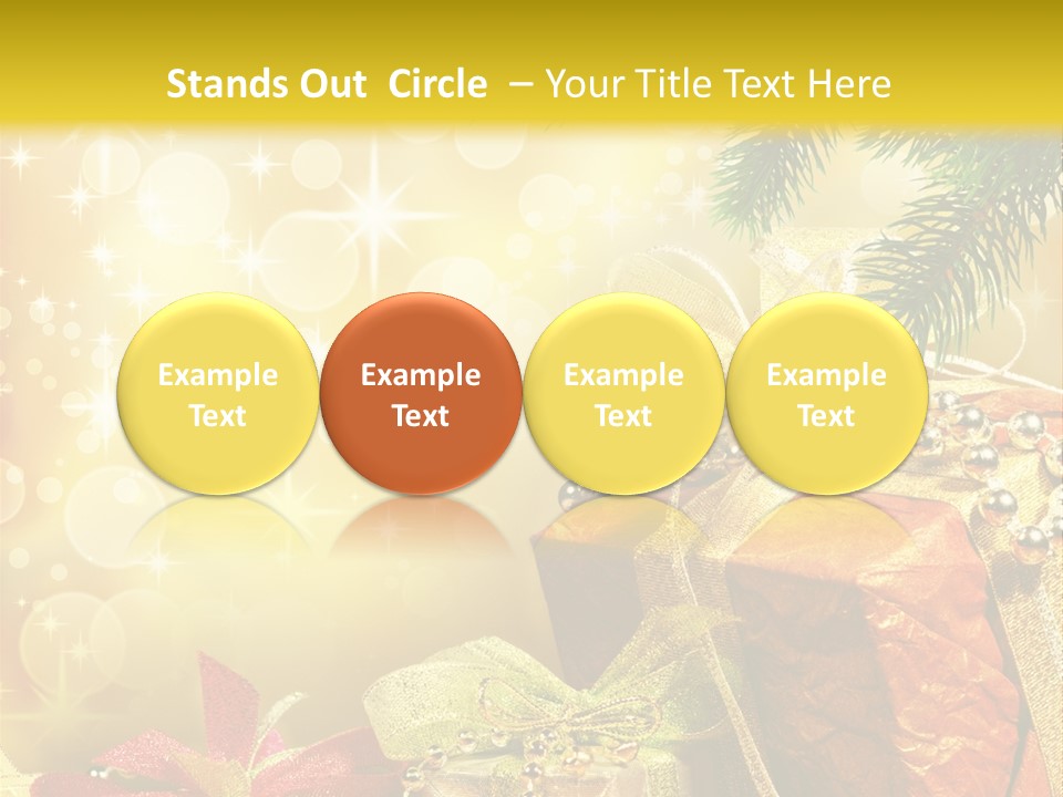 Christmas Presents Background PowerPoint Template
