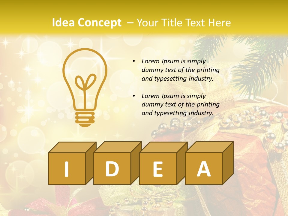 Christmas Presents Background PowerPoint Template